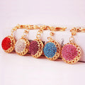 Round Rhinestone Keychain With Lobster Clasp In Five Color Options view 7