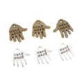 Handmade Message Palm Charms in Two Antique Finishes view 5