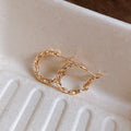 Twisted Small Hoop Earrings in Gold and Silver Tone, Two Styles view 7