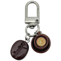 Brown Coffee Bean and Cup Clasp Keychains with Metal Hardware view 5
