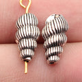 15x7.2x5.4mm 1.6g Antique Silver Zinc Alloy Shell Loose Metal Conch Beads for Bracelet Necklace DIY Jewelry Making