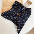 Navy Ditsy Floral Fabric Scrunchie And Claw Clip 2 Styles view 4