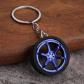 Five-Spoke Wheel Keychain, Black Tire Border, Three Colors view 4