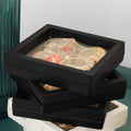 Transparent Membrane Jewelry Display Boxes in Black and White view 2