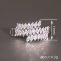 Silver-Tone Marquise Cubic Zirconia Cluster Ring, Sizes 6–10 view 4