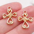 Gold-Tone Heart and Cross Metal Beads with 25 Listed Options view 12