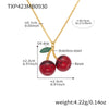 TXP423 DeepRedGoldNecklace