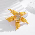 Gold Tone Starfish Crystal Metal Brooch Pin for Jackets and Lapels view 5