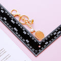 Jeweled Badminton Racket Keychain with Pearl and Bell Dangles view 3