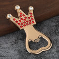 Gold-Tone Metal Crown Bottle Opener with Faceted Accents view 4