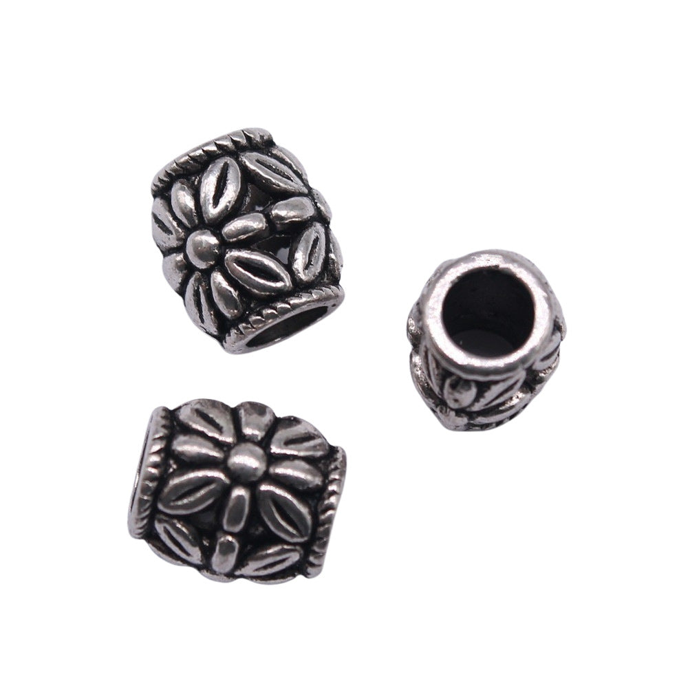 11x11x9mm 1.7g Antique Silver Zinc Alloy Large Hole Loose Metal Beads for Bracelet Necklace Making