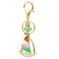 Enamel Sailboat Keychains with Gold Silver Braided Fortune and Wrist Loop Options view 5