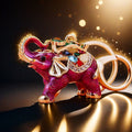 Jeweled Auspicious Elephant Keychains in Eight Colors plus Assorted view 12