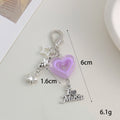 Translucent Acrylic Heart Star Charm with Silver Music Pendant view 2