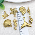 Gold-Tone Starfish and Seashell Shell Charms with 9 Listed Options view 4