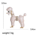 Enamel Poodle Brooch in White and Black Lapel Pin Jewelry view 6