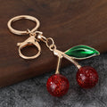 Red Cherry Keychain With Split Ring And Lobster Clasp, 4 Styles view 7
