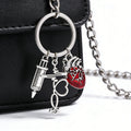 Stethoscope and Syringe Charm Keychains Featuring Red Heart Across 16 Pictured Variations view 3