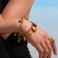 Gold Elephant Clover Charm Bracelet And Clip-On Pendant Charms view 4