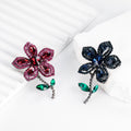 Flower Crystal Two Designs Metal Brooch Pin 4 x 6 cm view 5