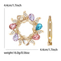 Circular Crystal Scarf Brooch in Four Colors for Jackets, Coats, and Scarves view 8