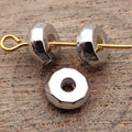 Faceted Disc Small Hole Metal Spacer Beads in Two Finishes view 4