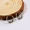 Silver Small Hoop Earrings Twisted Knot Detail Pair view 3