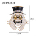 Clown Metal Brooch Pin for Jackets and Lapels Pictured Design view 2