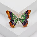 Crystal Butterfly Brooch In 2 Styles With Polished Metal And Decorative Details view 7