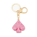 Pink Rhinestone Spade Keychain Gold Hardware Strap Options view 5