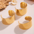 Wide Open Cuff Bangle Bracelet Embossed Pattern Armband Styles view 4