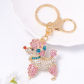 Rhinestone Poodle Keychain Gold Clasp Four Color Variants view 7