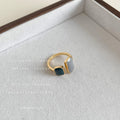 Gold Tone Color Geometric Adjustable Open Rings In Five Styles view 7