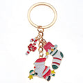 Santa Stocking Candy and Present Enamel Charm Keychain view 5