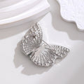 Pink Butterfly Crystal Two Designs Metal Brooch Pin view 3