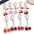 Twelve Resin Cherry Strawberry and Peach Metal Keychain Designs view 3