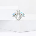 Pearl Belly Bee Brooch With Iridescent Wings in Two Finishes view 4
