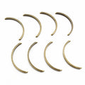 Antique Bronze Curved Tube Bracelet Connector Components view 1