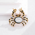 Crab Crystal Metal Brooch Pin for Jackets and Lapels view 5