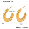 Gold U Hoops