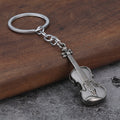 Violin-Shaped Metal Keychain in Six Metallic Color Finishes view 8