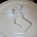 Feather And Crystal Tassel Earrings In Seven Designs view 4