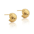 Hammered Heart And Round Geometric Stud Earrings In Four Styles view 8