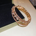 Triple Row Rhinestone Oval Bangles Silver Rose Gold view 7