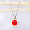 Silver Tone Sunburst Evil Eye Pendant Necklaces in Four Colors view 6