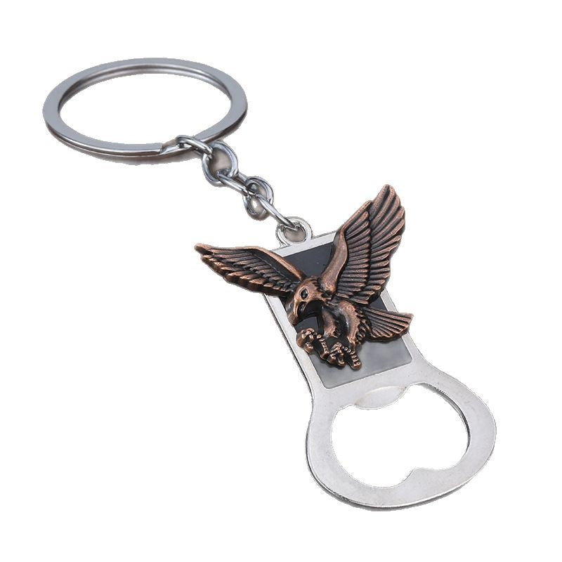 Eagle Enamel Bottle Opener Zinc Alloy Keychain Bag Charm