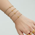 Crystal Initial Tennis Bracelet in Gold and Silver Tone A to Z view 2
