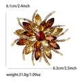 Rhinestone Starburst Flower Brooch Marquise Crystal Nine Colors view 7