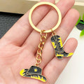 Black Gold Western Hat and Boot Star Metal Keychain Set view 3