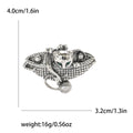 Cat in Yarn Basket Brooch in Antique Gold or Silver Tone view 7